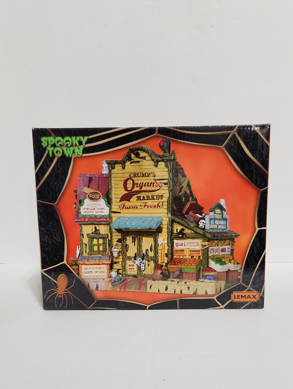 2012 Lemax Spooky Town Crump's Organ Market Halloween Building In Box #25329